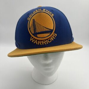 Mitchell & Ness Golden State Warriors NBA Snap Back Hat in Blue Yellow‎ One Size